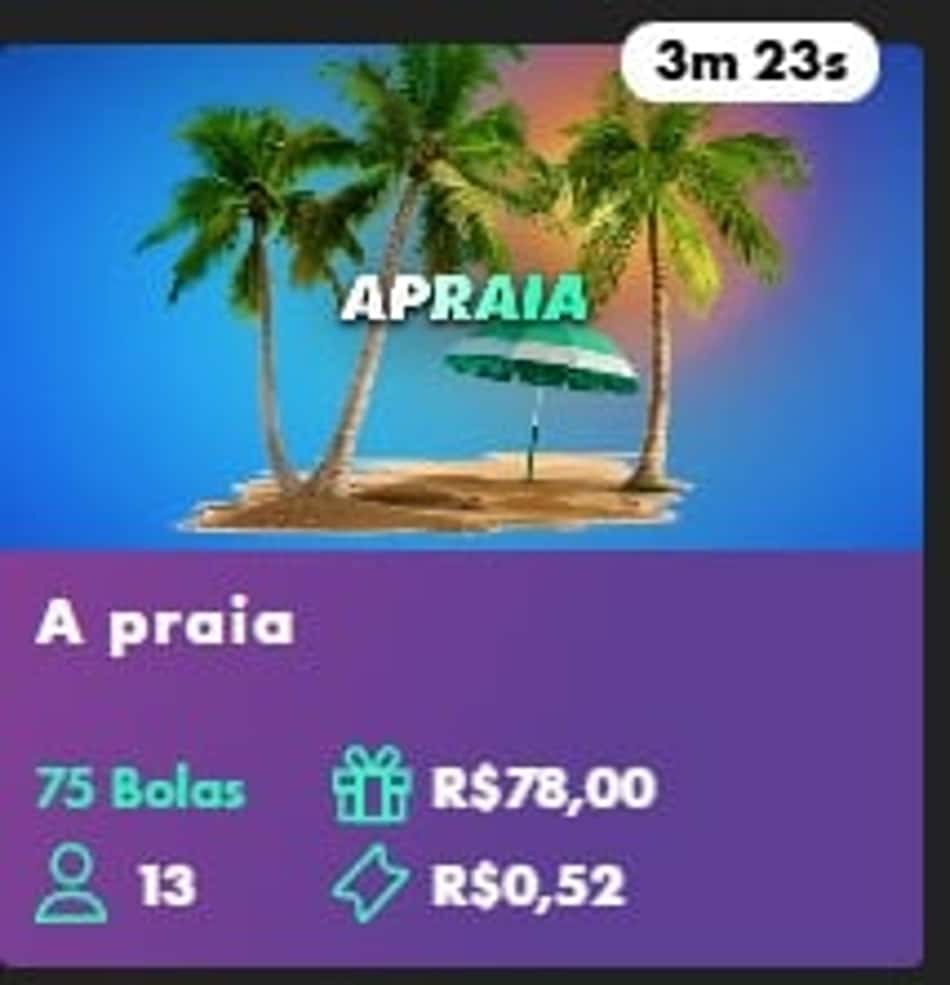 Captura de tela da sala bet365 A Praia de bingo online.