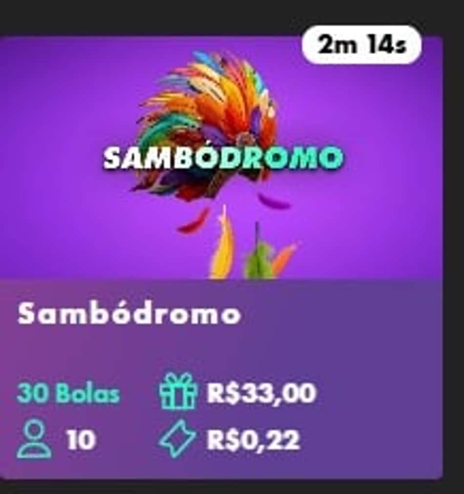  Captura de tela da sala bet365 Sambódromo de bingo online.