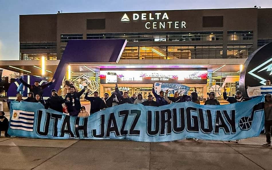 Torcedores sul-americanos acompanham o Utah Jazz na NBA (Foto: Reprodução/ NBA Latam)