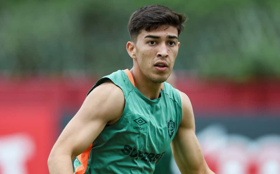 Lezcano em treinamento pelo Fluminense (Foto: Marcelo Gonçalves / Fluminense FC)