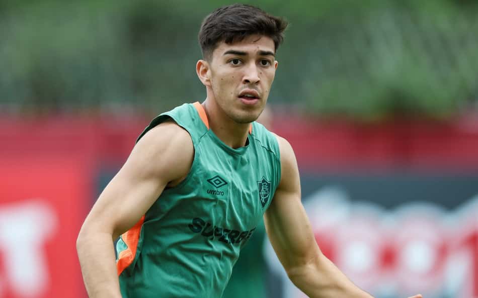 Lezcano em treinamento pelo Fluminense (Foto: Marcelo Gonçalves / Fluminense FC)
