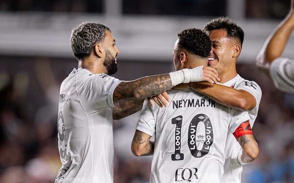 Neymar e Gabigol jogaram juntos pelo Santos após 13 anos. (Foto: Raul Baretta/ Santos FC)