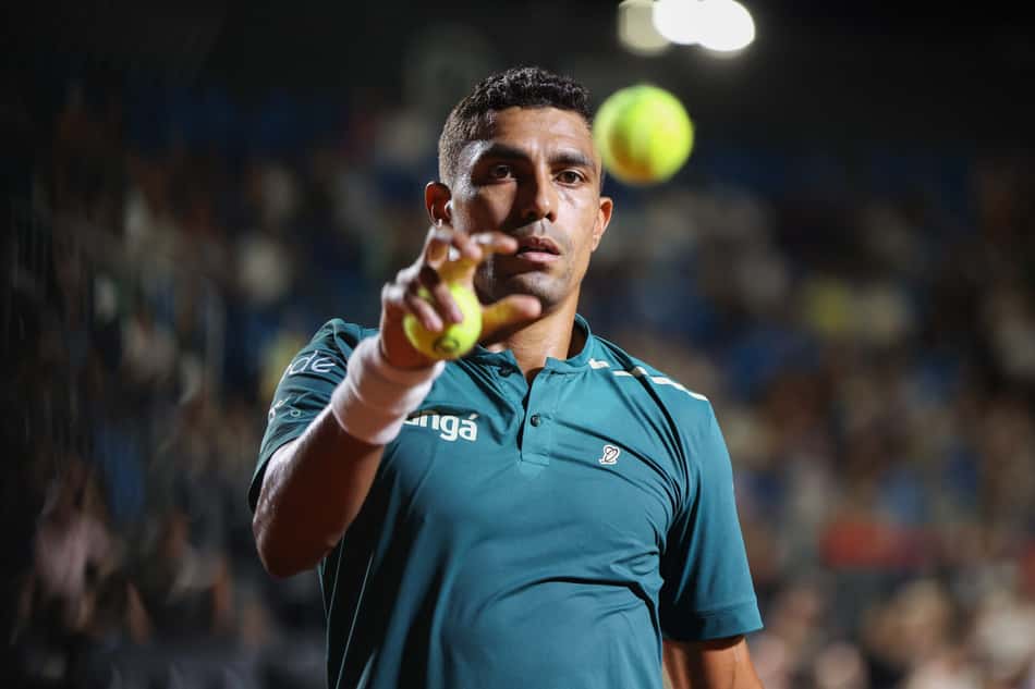 Thiago Monteiro na derrota para João Fonseca no Rio Open (Foto: João Pires/Fotojump)