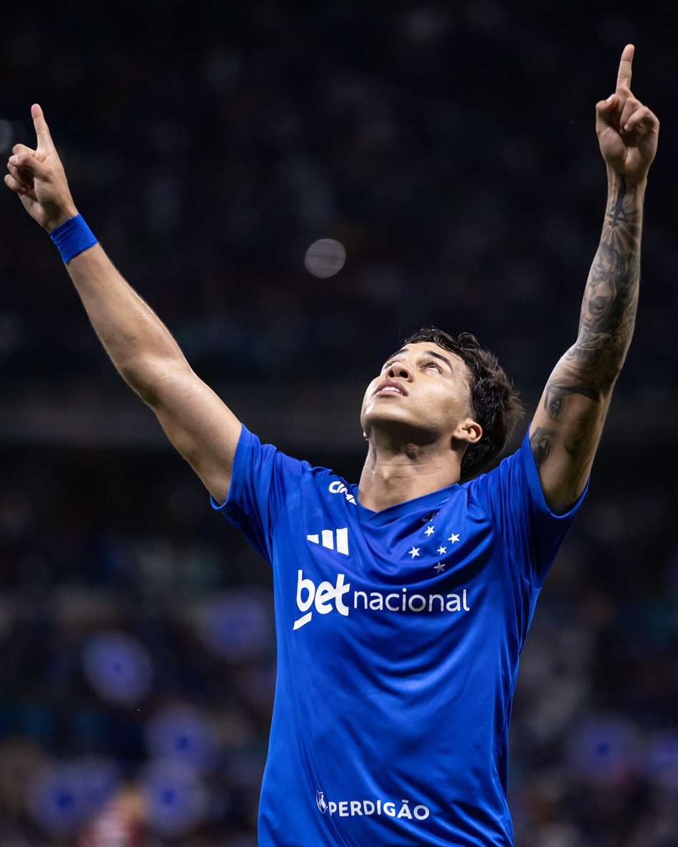 Kaio Jorge comemorando gol pelo Cruzeiro