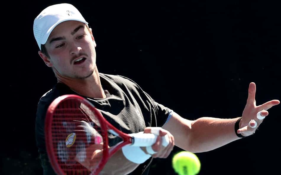 João Fonseca em treino no Australian Open
