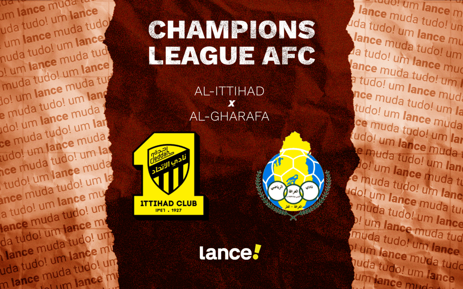 Al Ittihad x Al Gharafa pela fase de liga da Champions League Asiática (Arte: Lance!)