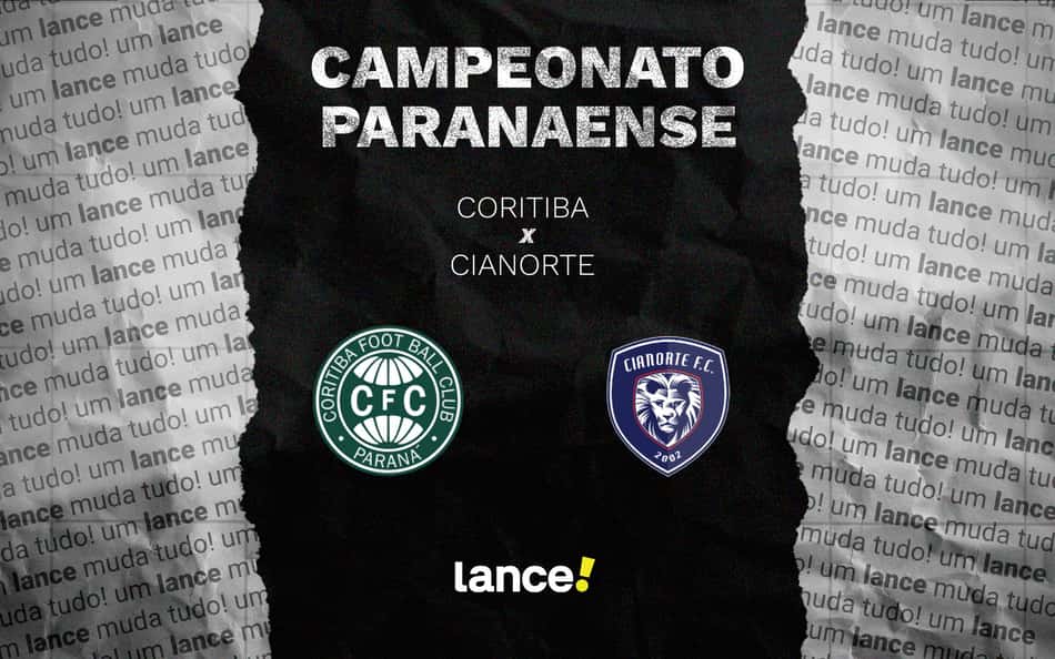 Coritiba x Cianorte: onde assistir ao vivo, horário e escalações do Campeonato Paranaense 2026