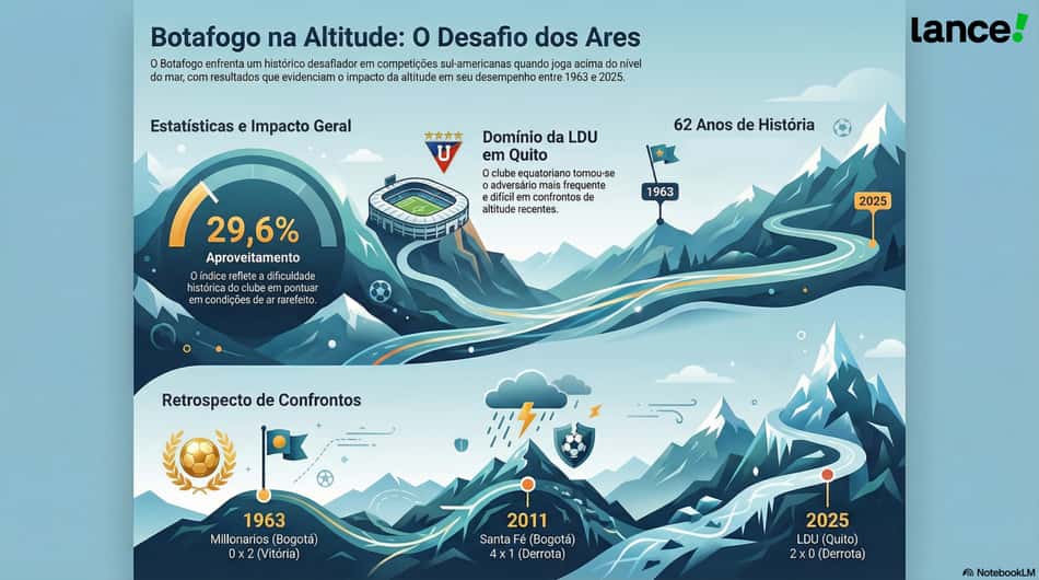 Desempenho do Botafogo em jogos na altitude
