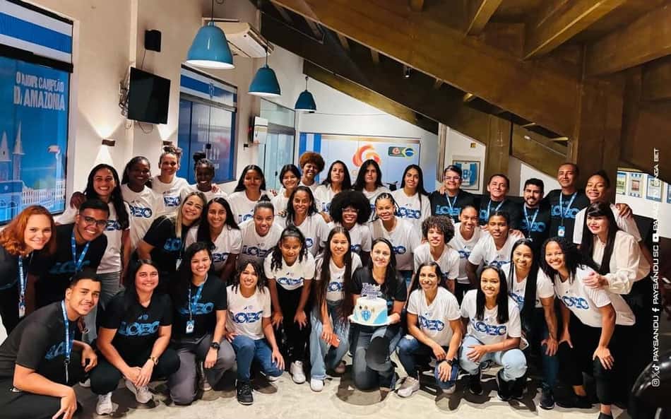 Paysandu apresenta elenco feminino para a temporada 2026. (Foto: Paysandu/Divulgação)