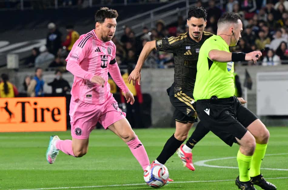 Messi em ação no duelo entre Inter Miami e LAFC