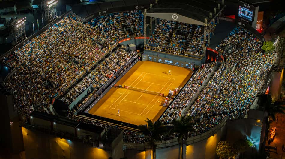 Quadra principal do Rio Open (Foto: Andre Gemmer/CBT)