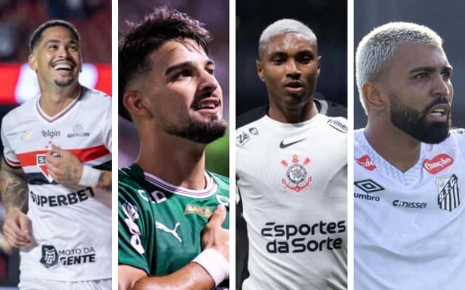 Veja os gols de Corinthians, Palmeiras, Santos e São Paulo no Paulistão