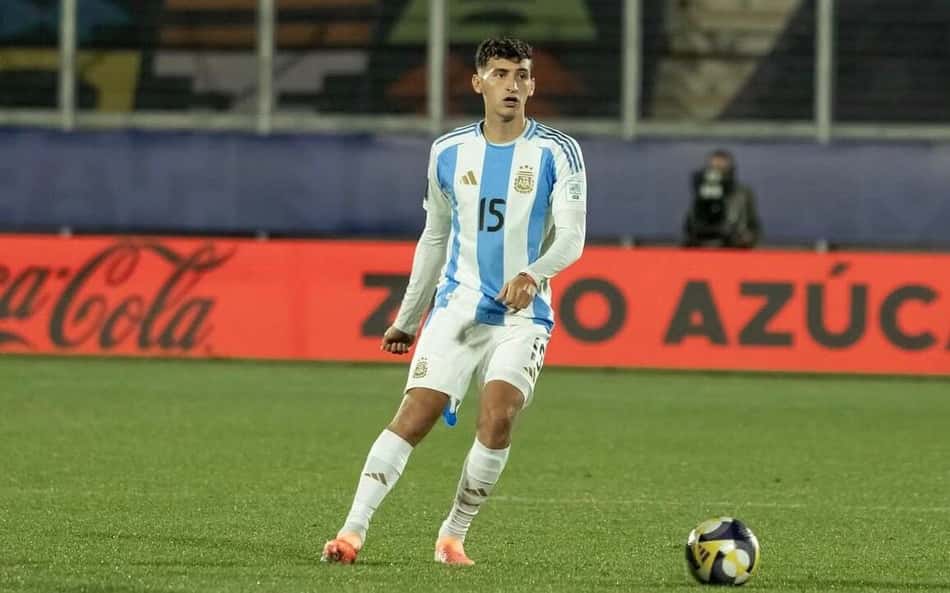 Tomás Peréz pela seleção argentina sub-20 (reprodução instagram Tomás Perez