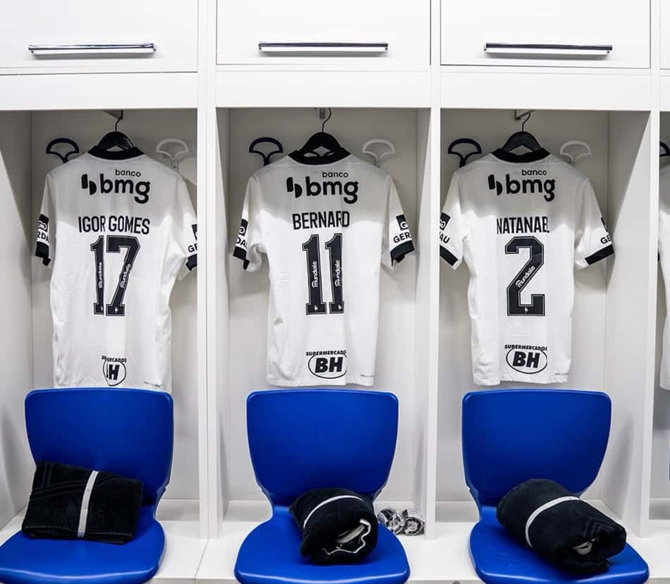 Vestiário contra o Grêmio ((Foto: Pedro Souza / Atlético)
