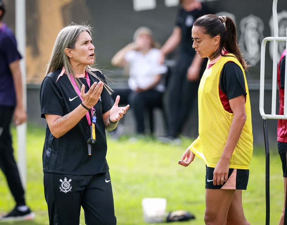Emily Lima comanda primeiro treino à frente do Corinthians nesta quarta-feira (25). (Foto: Rodrigo Gazzanel/Agência Corinthians)