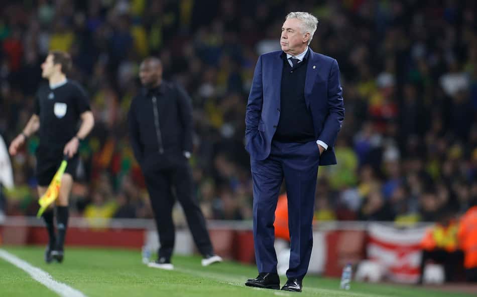 Carlo Ancelotti, técnico da Seleção Brasileira, durante Brasil x Senegal