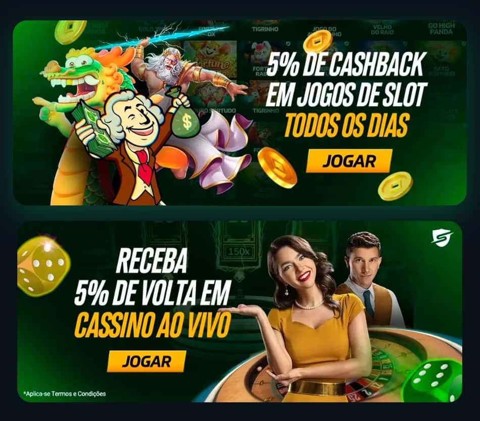 Captura de tela das promoções de cashback via Pix do cassino Segurobet.