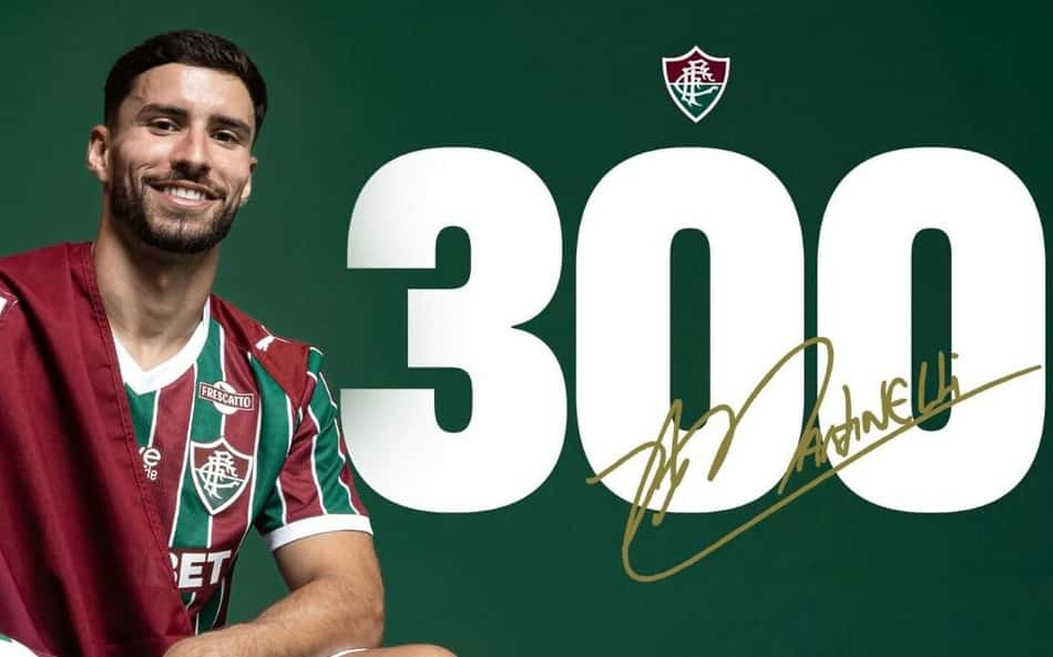 Martinelli completa 300 jogos pelo Fluminense diante do Maricá (Foto: Reprodução/FFC)