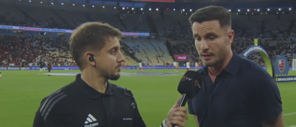 Saúl durante Flamengo x Internacional (Foto: Reprodução)