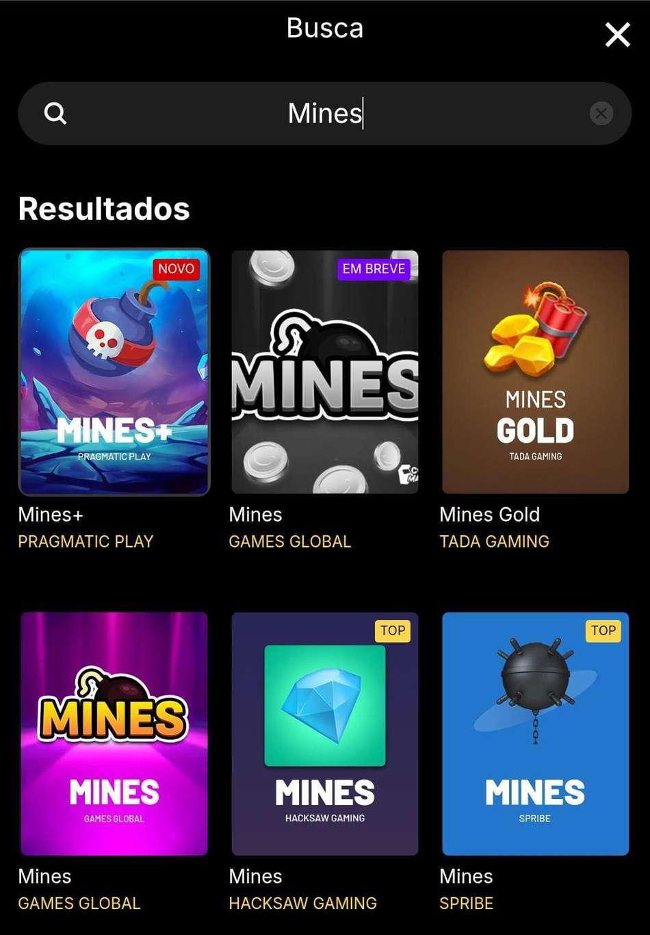 Captura de tela dos jogos Mines no cassino KTO.