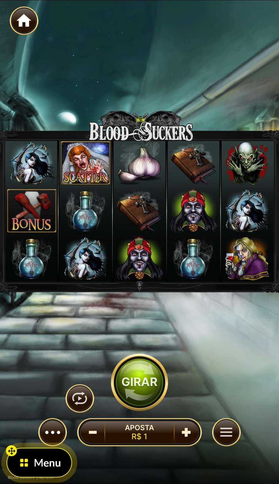 Captura de tela do slot Blood Suckers na BetBoom.