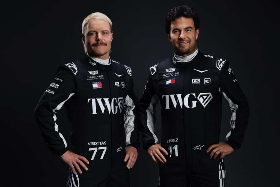 Valtteri Bottas e Sergio Perez são os pilotos da Cadillac na F1 2026 (Foto: Reprodução/Cadillac)
