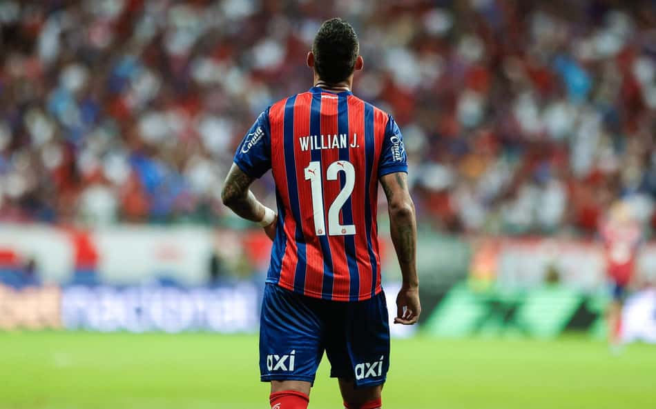 Willian José após marcar contra o São Paulo Foto: Rafael Rodrigues / EC Bahia