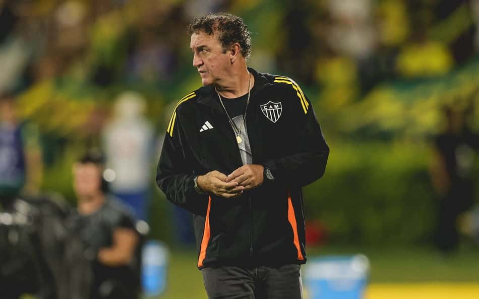 Cuca em vitória do Atlético-MG na Sul-Americana (Foto: Pedro Souza / Atlético)