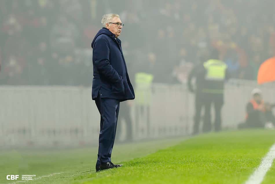 Ancelotti foi eleito em 2024 o 'Técnico do Ano' pela Fifa. (Foto: Rafael Ribeiro/ CBF)