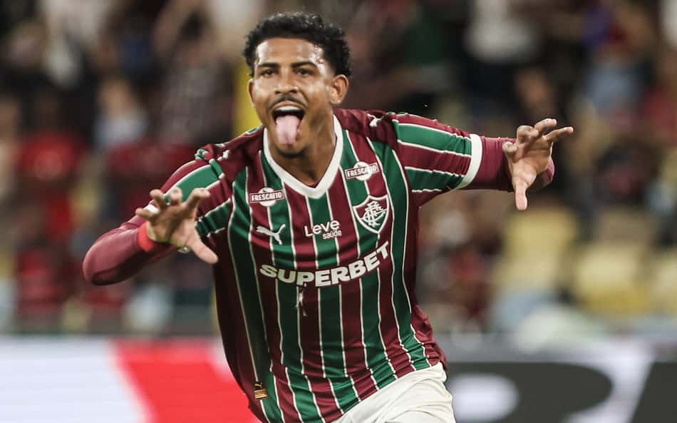 John Kennedy comemora gol em Fluminense x Flamengo (Lucas Merçon/ Fluminense FC)