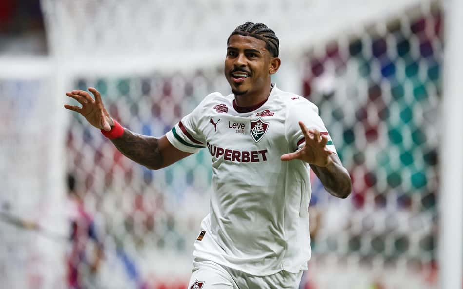 John Kennedy comemora gol contra o Bahia (Foto: MARCELO GONÇALVES / FLUMINENSE F.C.)