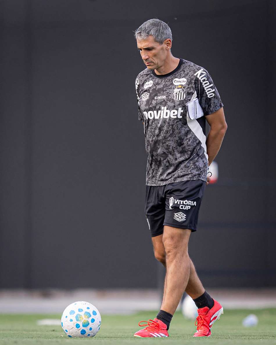 Vojvoda retorna ao comando do time depois de cumprir suspensão. (Foto: Raul Baretta/ Santos FC)