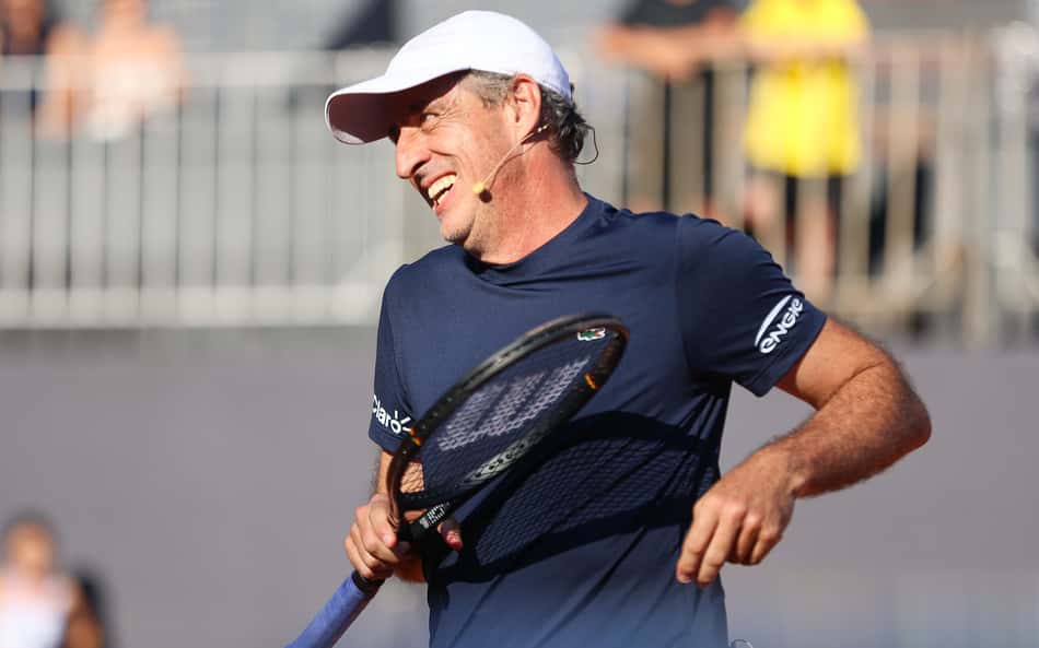 O ex-tenista profissional Fernando Meligeni no LA Open (Foto: Luiz Pires/Fotojump/Divulgação)