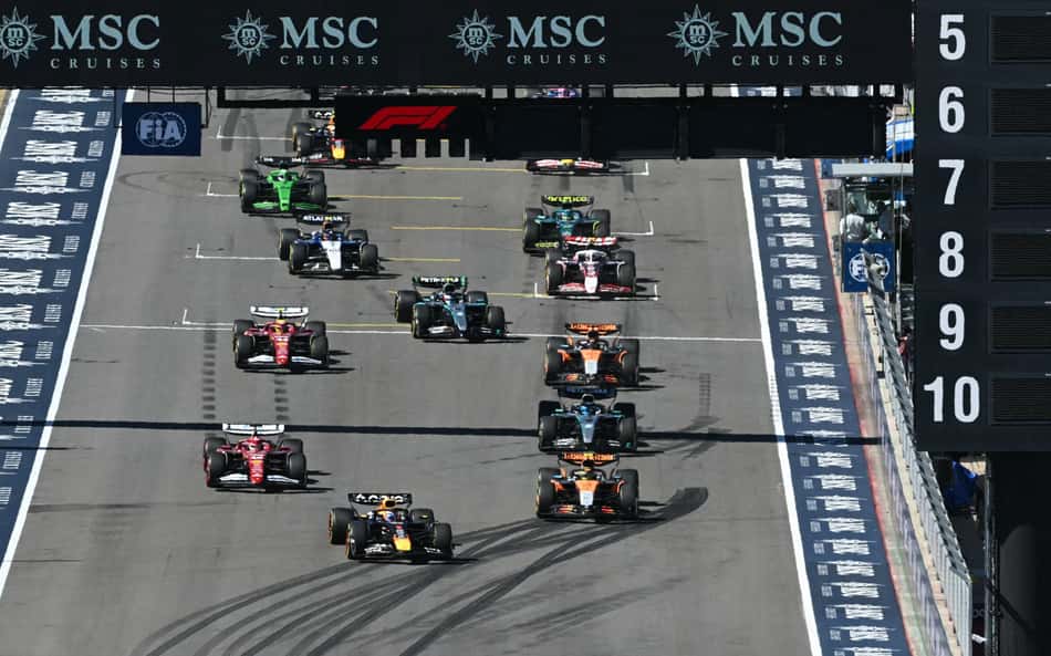 Largada do GP dos EUA de Fórmula 1 2025 (Foto: Ronaldo Schemidt / AFP)