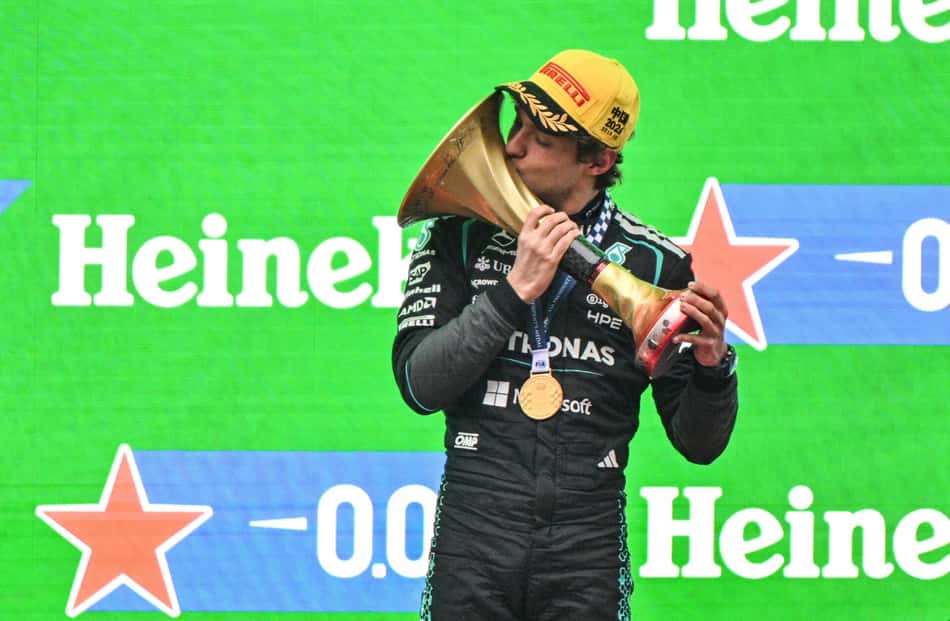 Kimi Antonelli é campeão do GP da China de Fórmula 1 (Foto: Hector Retamal/AFP)