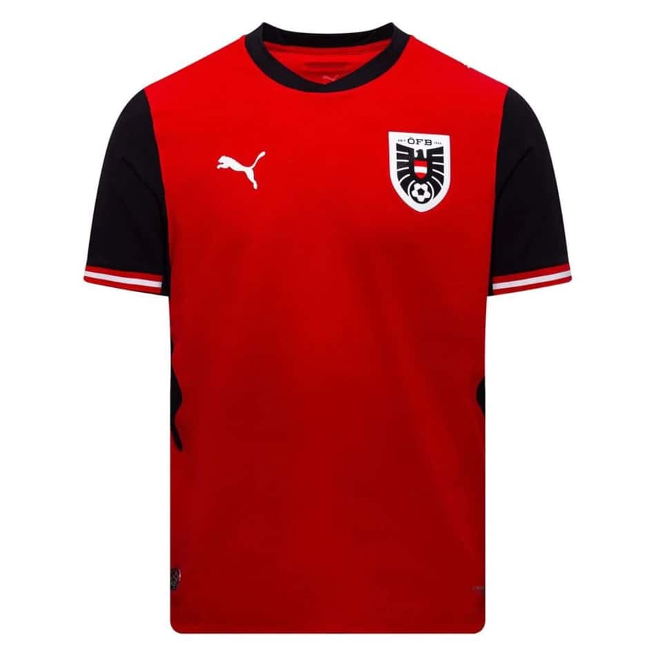 Áustria - Uniforme I (Foto: Divulgação)