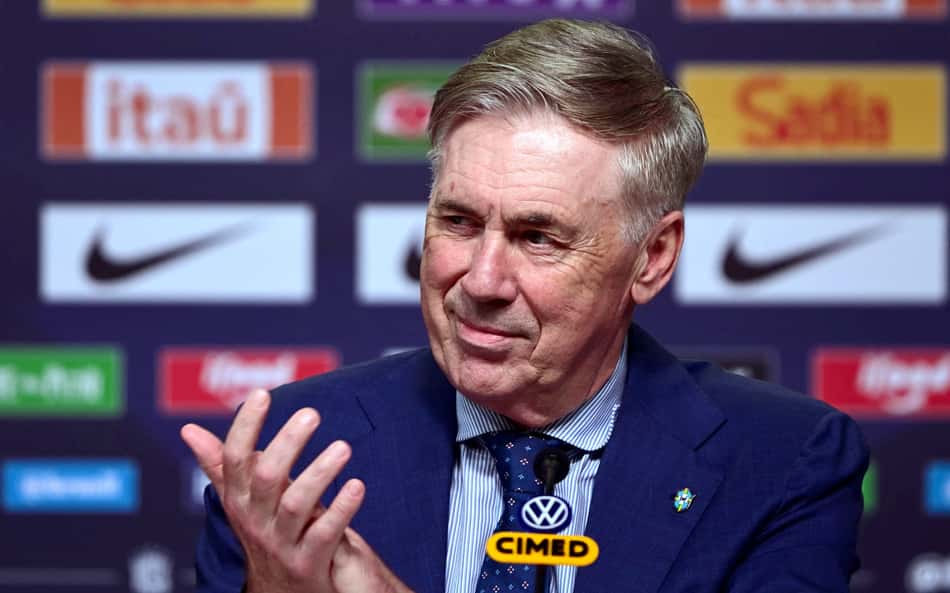 Carlo Ancelotti durante convocação da Seleção Brasileira para amistosos contra França e Croácia