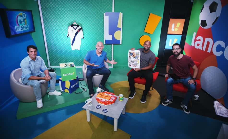 Fellipe Bastos foi o covidado do "Fut & Papo", do Lance! (Foto: Lance!)