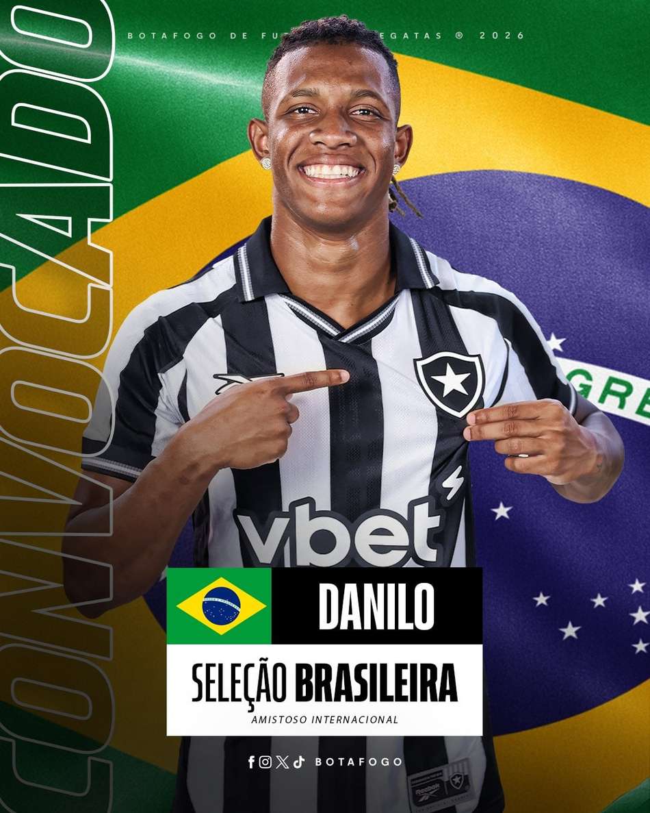 Botafogo celebrou a convocação de Danilo para a Seleção Brasileira (Foto: Divulgação)
