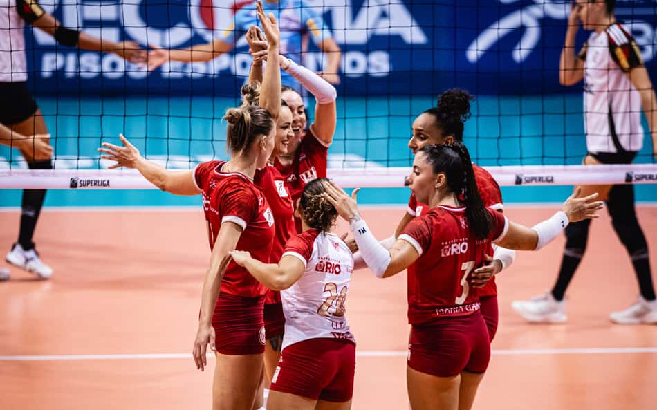 Tijuca Tênis Clube contra o Sesc Flamengo pela Superliga Feminina (Foto: Thiago Mendes / CBV)