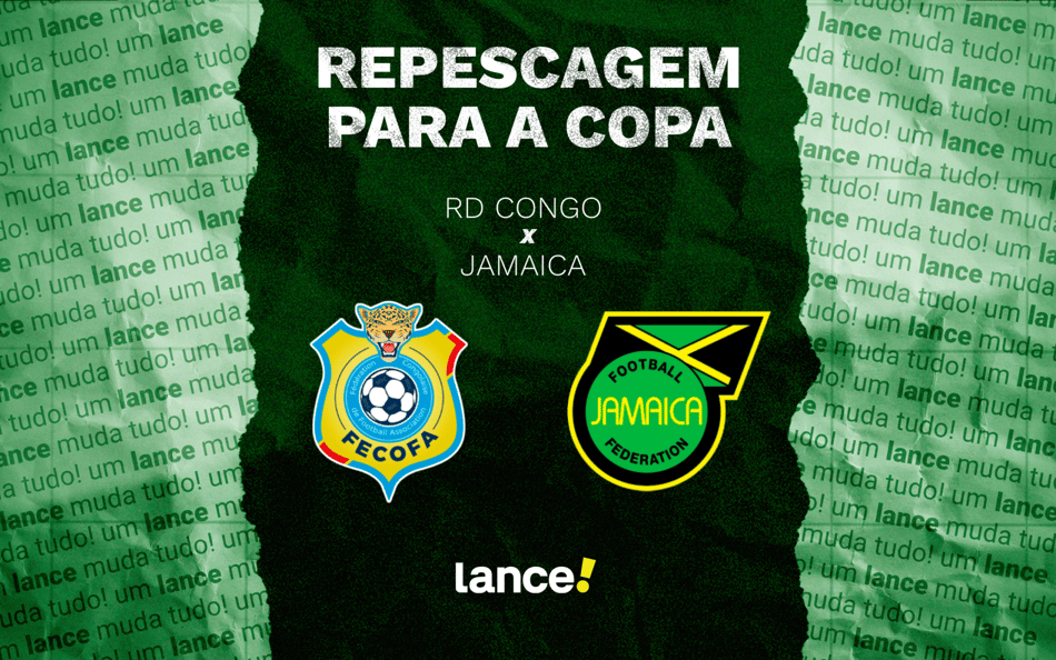 RD Congo x Jamaica pela final da Repescagem Europeia (Arte: Lance!)