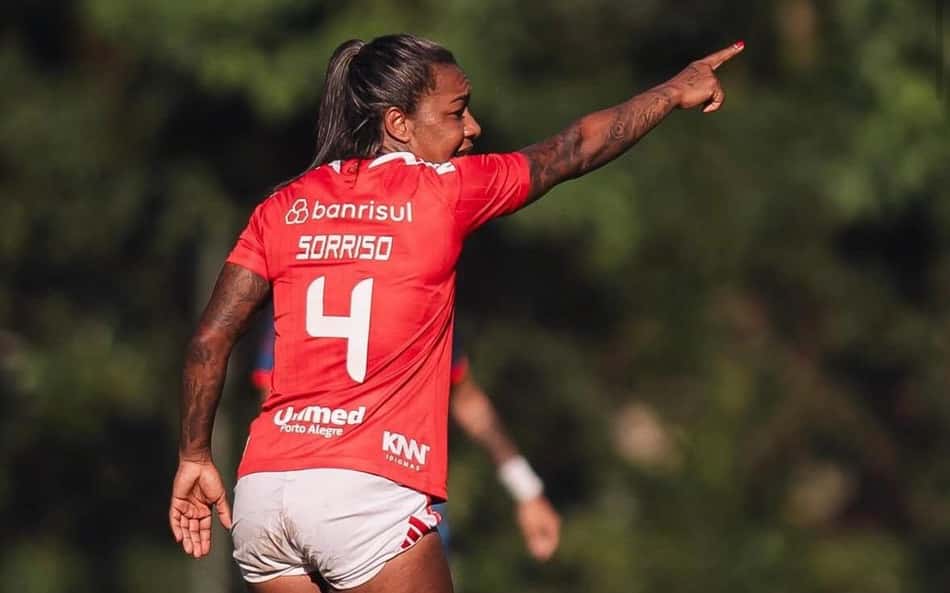 Sorriso marcou o gol da vitória do Internacional contra o Atlético-MG. (Foto: reprodução/redes sociais)