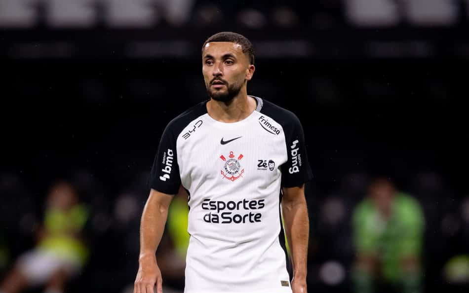 Zakaria Labyad vestindo a camisa do Corinthians