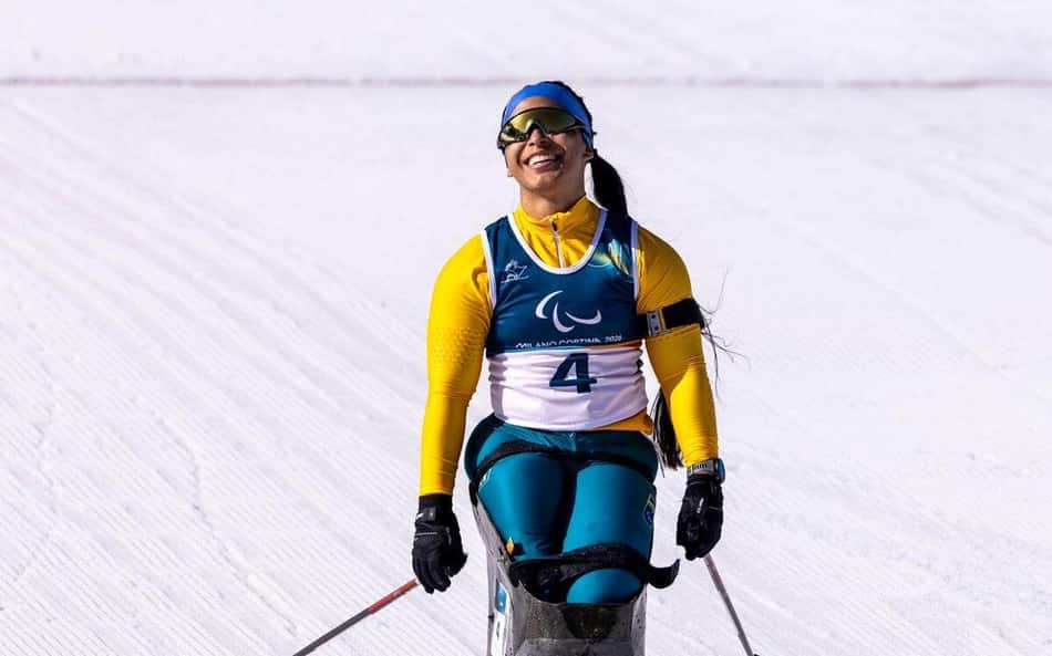 Brasil fica perto do pódio no esqui cross-country com Aline Rocha e Cristian Ribera