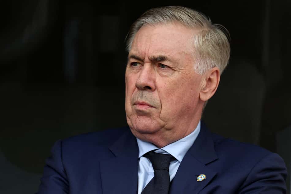 Ancelotti na partida entre Brasil e França