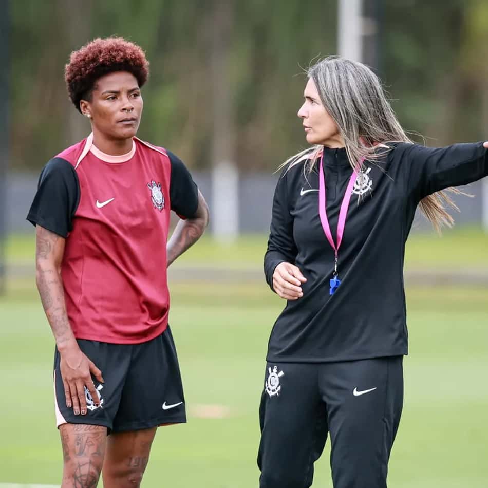Emily Lima durante treino do Corinthians. (Foto: Rodrigo Gazzanel / Agência Corinthians)