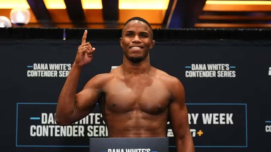 Felipe Franco no Dana White's Contender Series, antes de entrar no UFC (Foto: Chris Unger/Zuffa LLC/UFC)