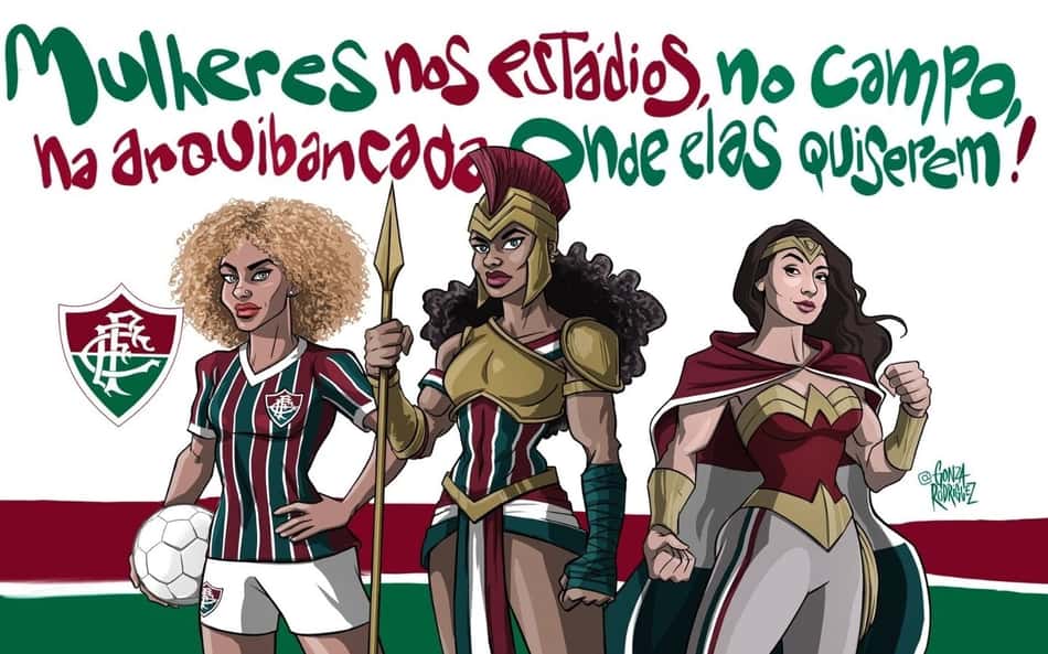 Torcedoras do Fluminense organizam ato contra femincídio antes de jogo contra o Athletico-PR