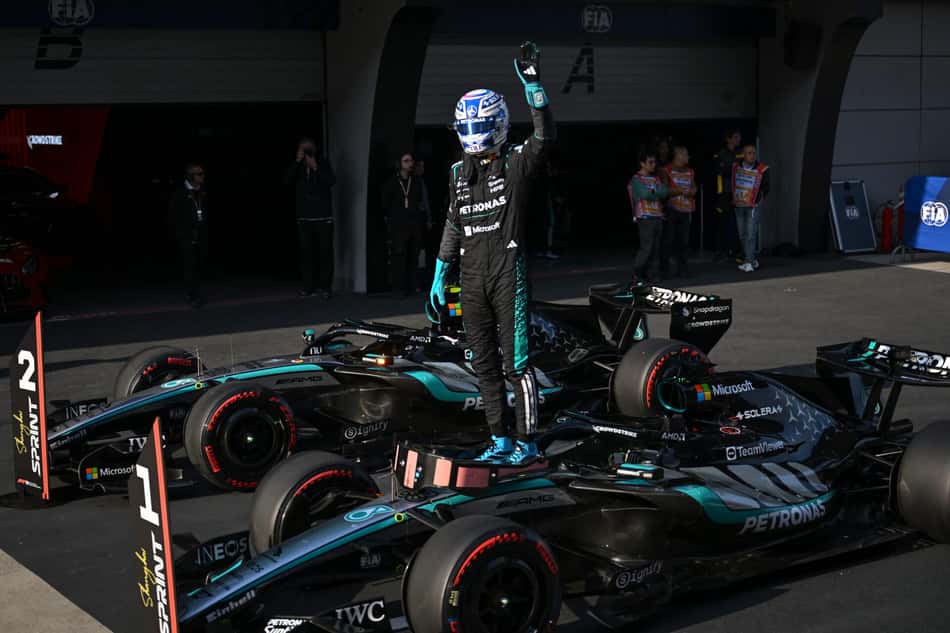 George Russell no GP da China pela F1 2026 (Foto: JADE GAO / AFP)