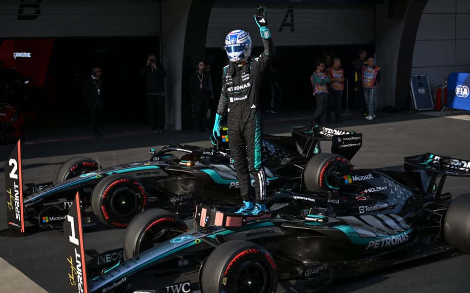 George Russell domina único treino livre do GP da China na F1; Bortoleto é 12º